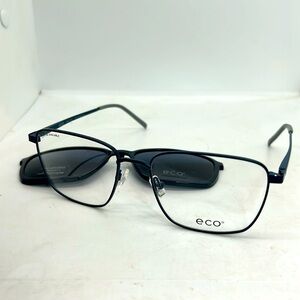 ECO Men’s Buckhorn MbLU Eyeglasses Frames & Polarized Sun Clip On. NWT